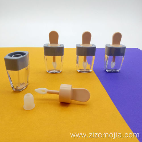 5ml empty plastic cute lip gloss wand tubes